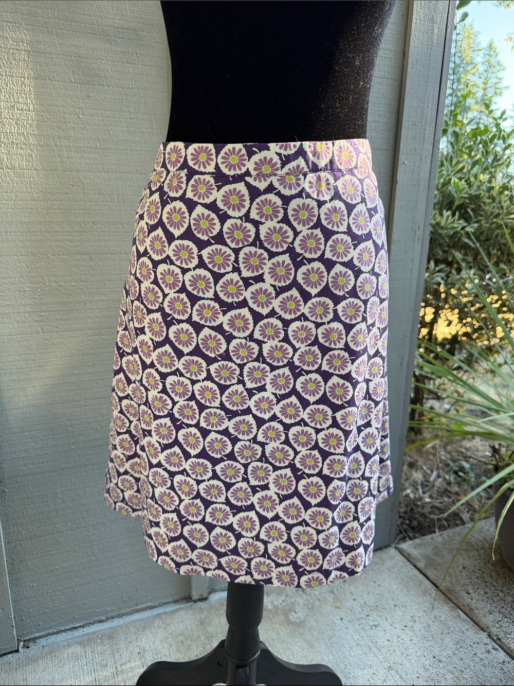 Boden Purple Floral Mini Skirt